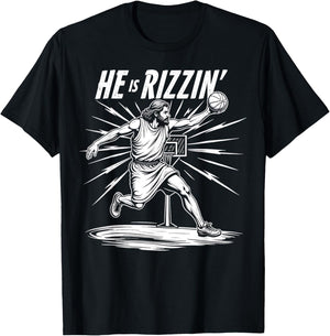 Easter He Is Rizzin Christian Religious Boys Kids Men Teen T-Shirt - T-Shirt | Black