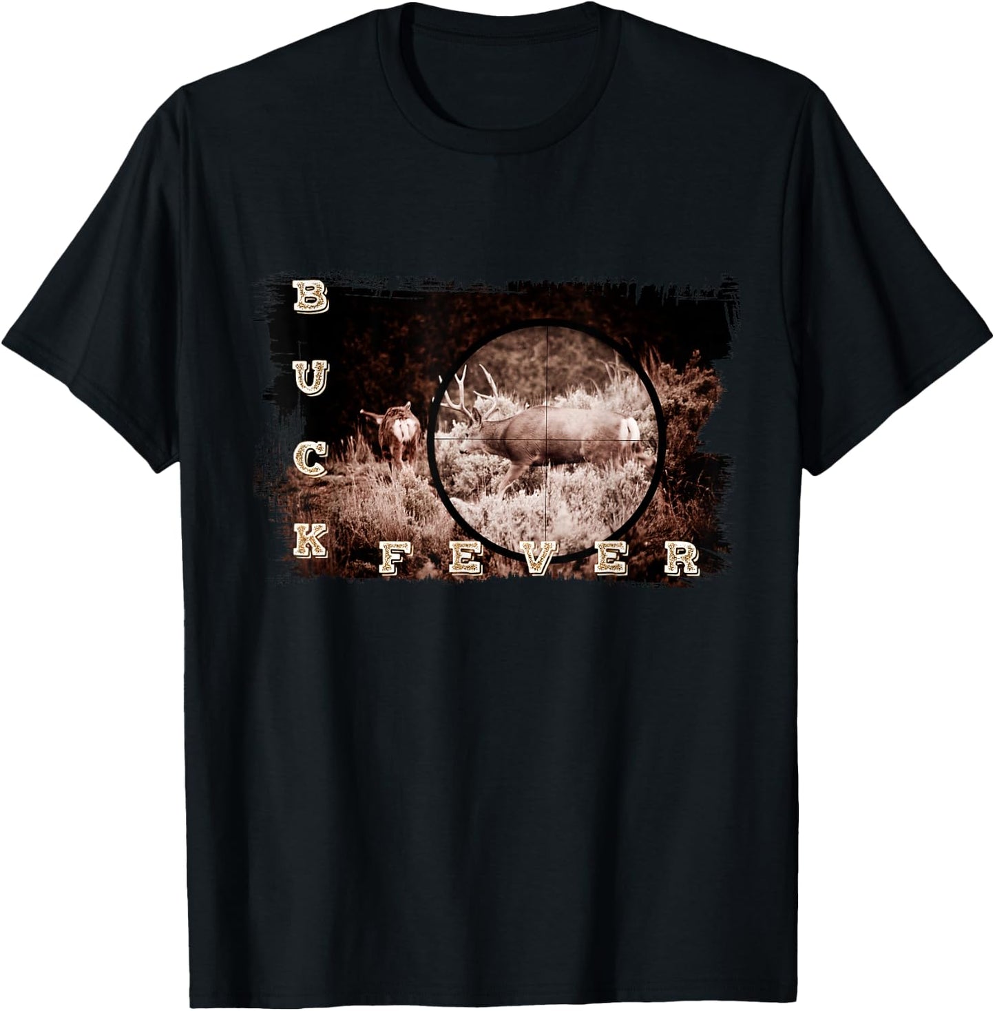 Buck Fever Rifle Hunters Mule Deer - Hunt Fever T-Shirt - T-Shirt | Black