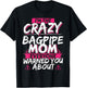 Crazy Bagpipe Mom Funny Hobby Gift T-Shirt - T-Shirt | Black