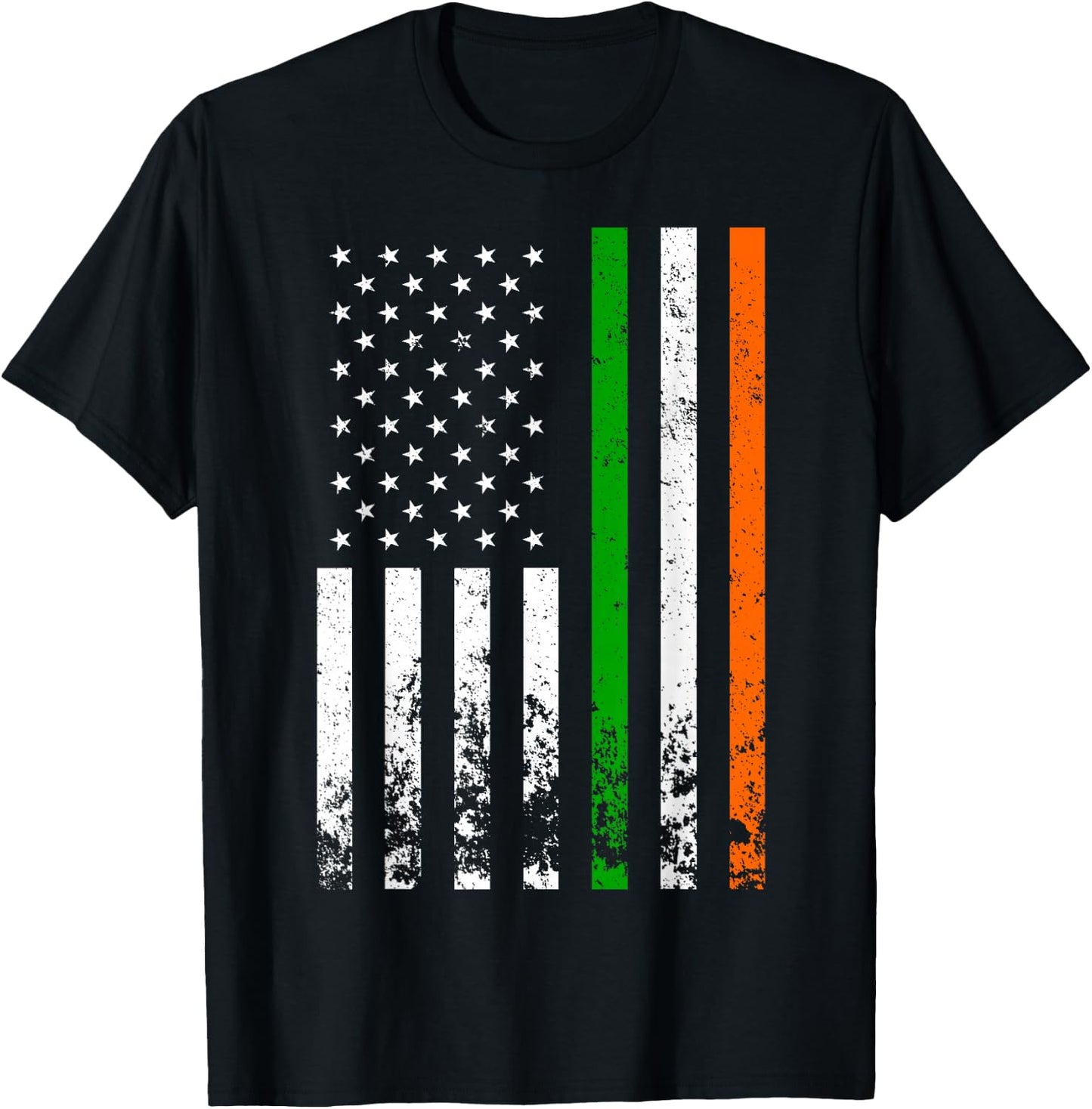 Irish American Flag Ireland Flag ST Patrick's Day Gift Lucky Small T-Shirt - T-Shirt | Black