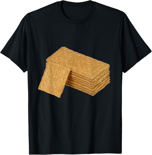Smores Ingredients and Camping Essentials Graham Cracker T-Shirt - T-Shirt | Black