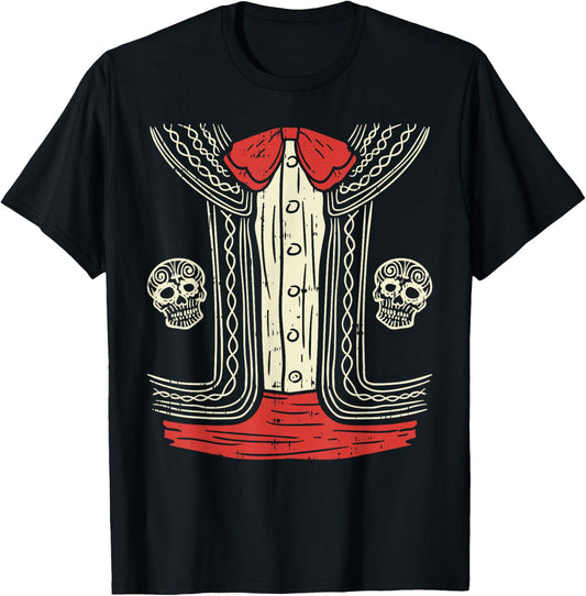 Mexican Mariachi Halloween Costume Mexico Suit Fiesta Boys T-Shirt - T-Shirt | Black