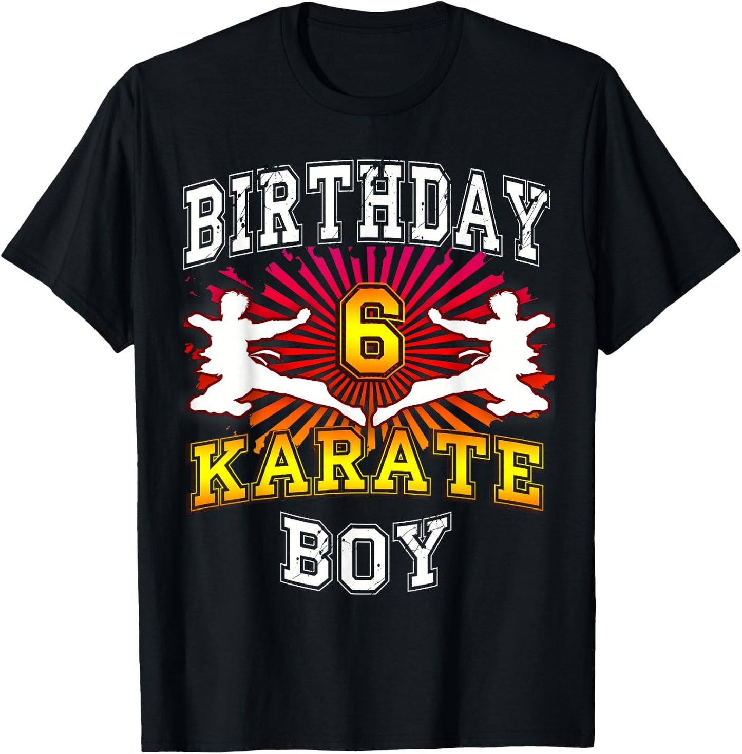 6th Birthday Child - Karate 6 Year Old Child T-Shirt - T-Shirt | Black