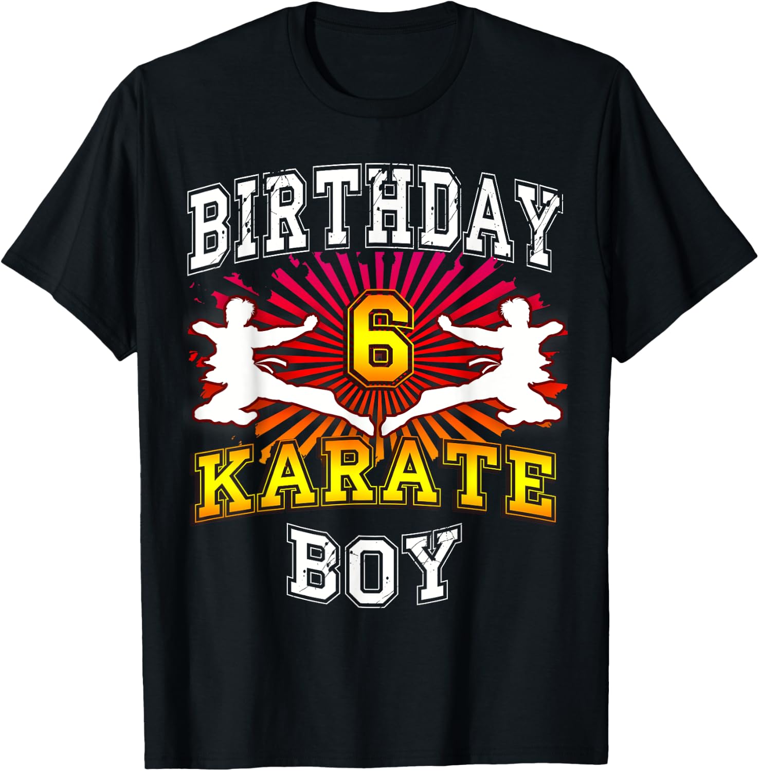 6th Birthday Child - Karate 6 Year Old Child T-Shirt - T-Shirt | Black