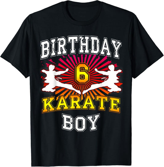 6th Birthday Child - Karate 6 Year Old Child T-Shirt - T-Shirt | Black
