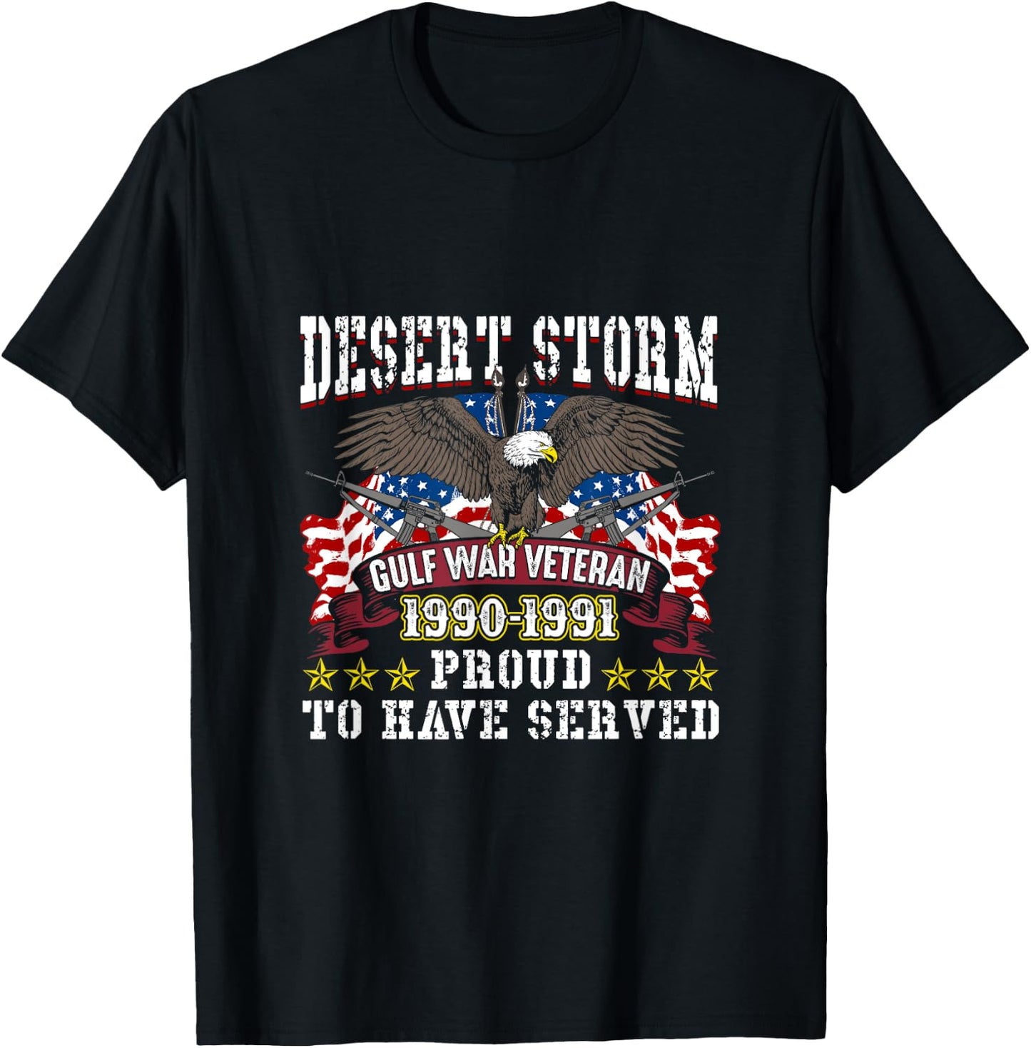Desert Storm Veteran Desert Storm Gulf War Veteran 1990-1991 T-Shirt - T-Shirt | Black