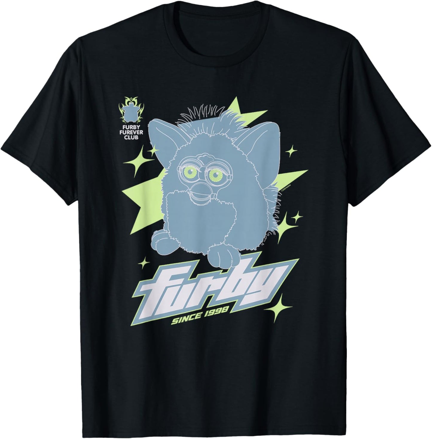 Furby Forever Club Techno Rave Electric 1998 T-Shirt - T-Shirt | Black