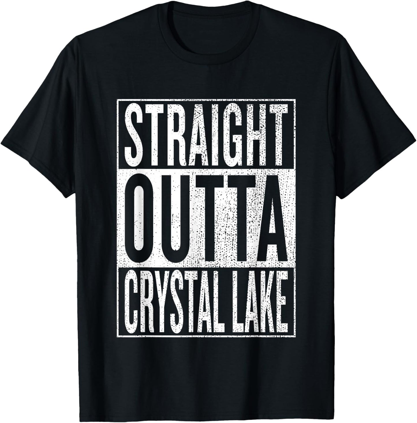 Straight Outta Crystal Lake Great Travel & Gift T-Shirt - T-Shirt | Black