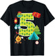 Camping Backyard Sleepover 5 Year Old 5th Birthday Party T-Shirt - T-Shirt | Black