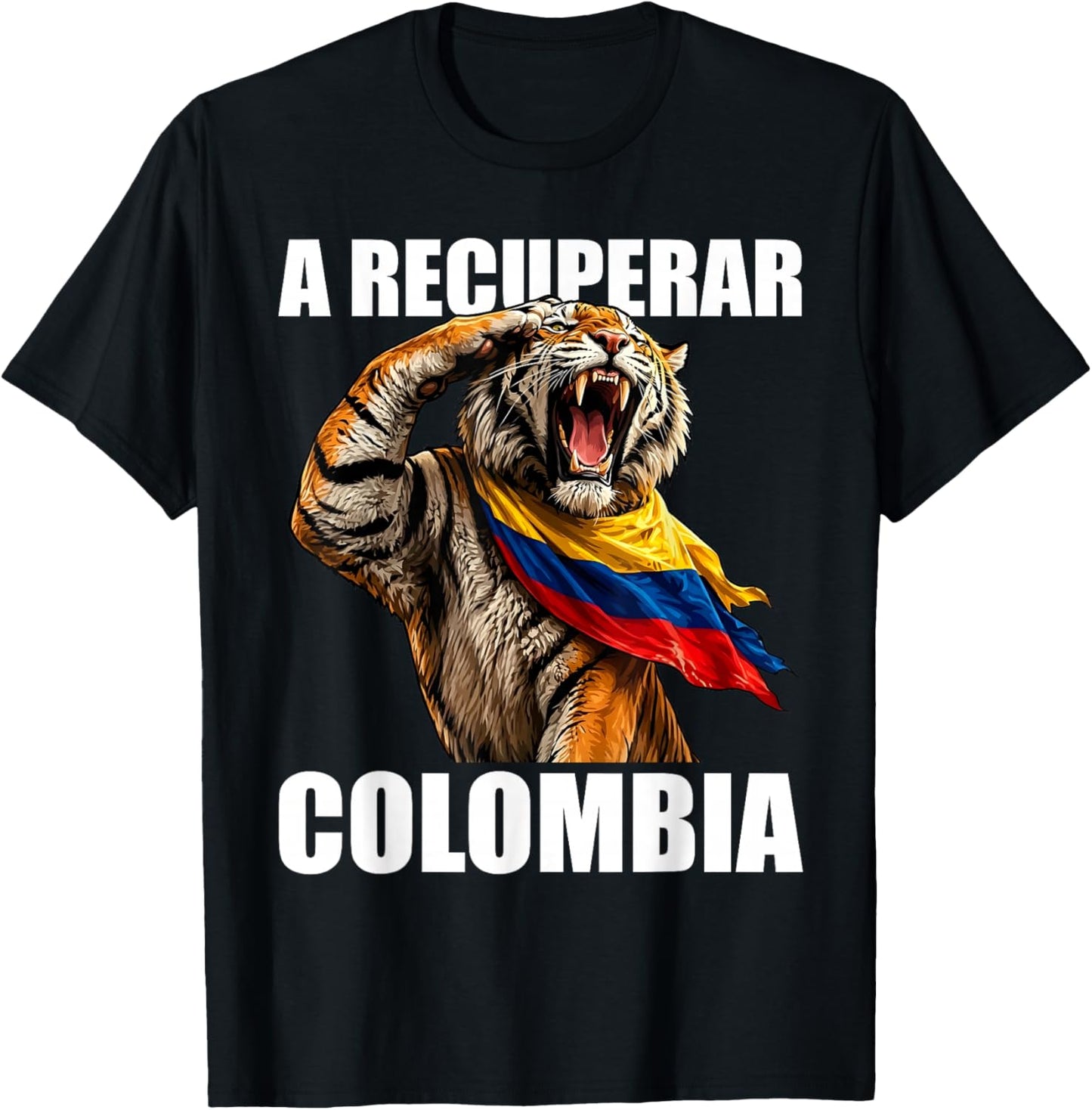 Abelardo Presidente 2026 Colombian Flag Firme por la Patria T-Shirt - T-Shirt | Black