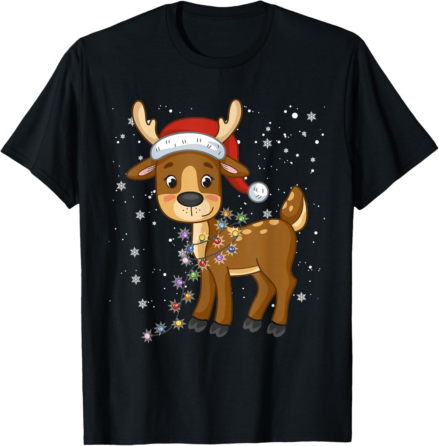Rudolph The Red Nose Reindeer For Kids And Christmas Fan T-Shirt - T-Shirt | Black