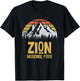Vintage Retro Zion National Park T Shirt T-Shirt - T-Shirt | Black