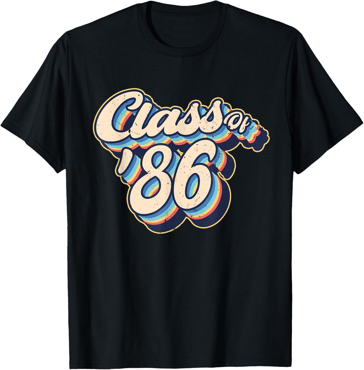 Vintage Class of 1986 Reunion High School Graduation T-Shirt - T-Shirt | Black