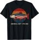 250 America Years 1776 2026 Fishing USA Flag 250th Birthday T-Shirt - T-Shirt | Black
