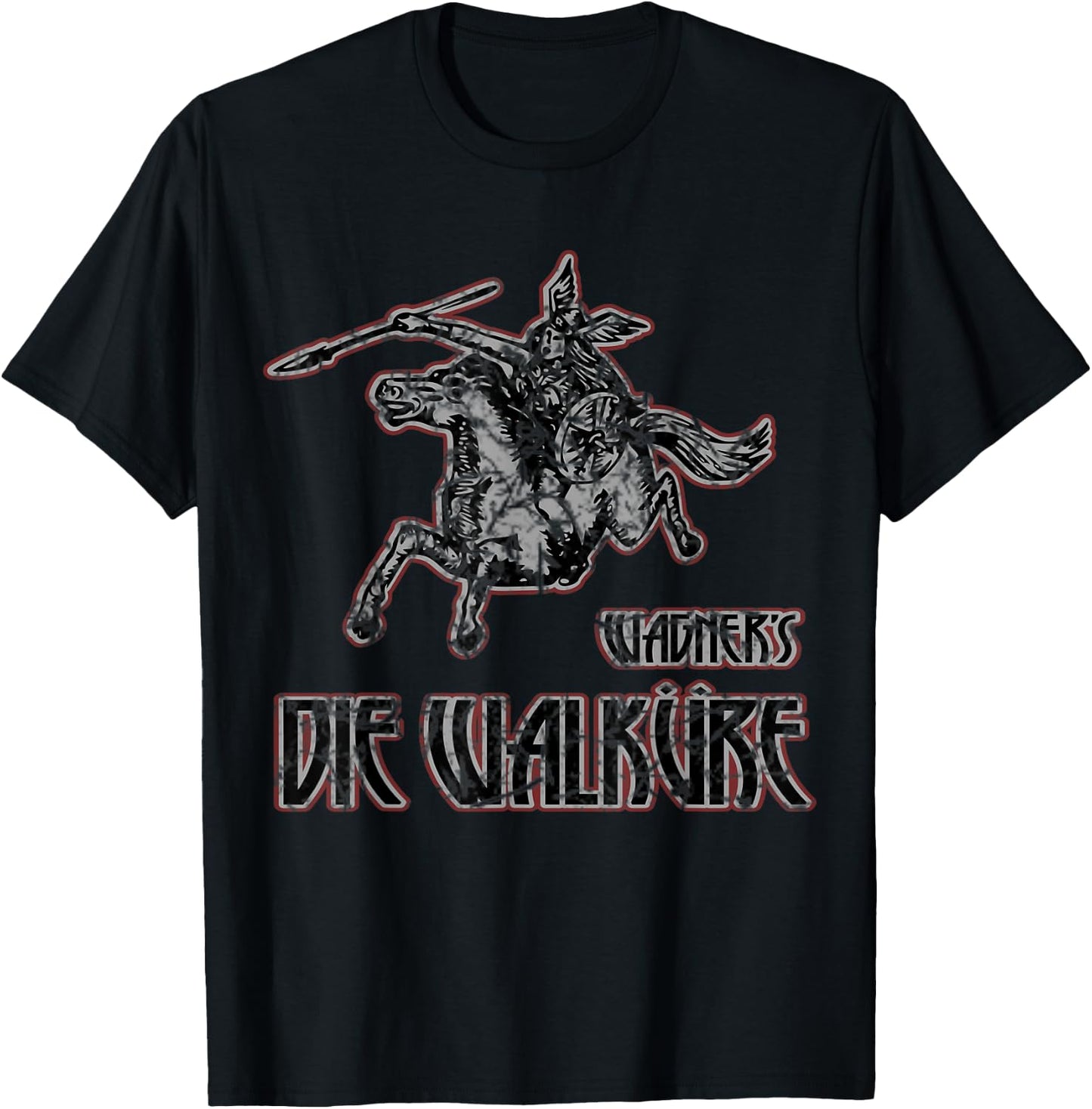 Wagner's Die Walkure epic music, Valkyrie distressed T-Shirt - T-Shirt | Black