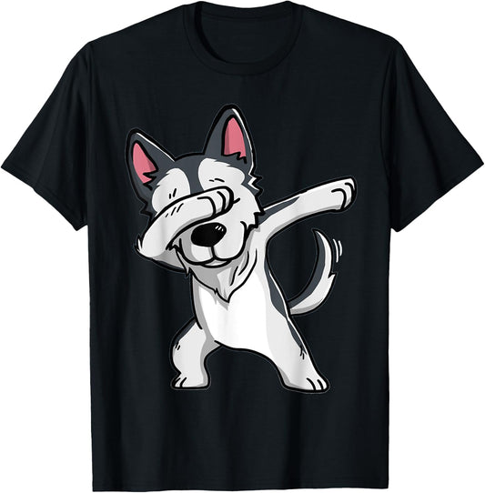 Dabbing Siberian Husky Husky Kids Costume T-Shirt - T-Shirt | Black