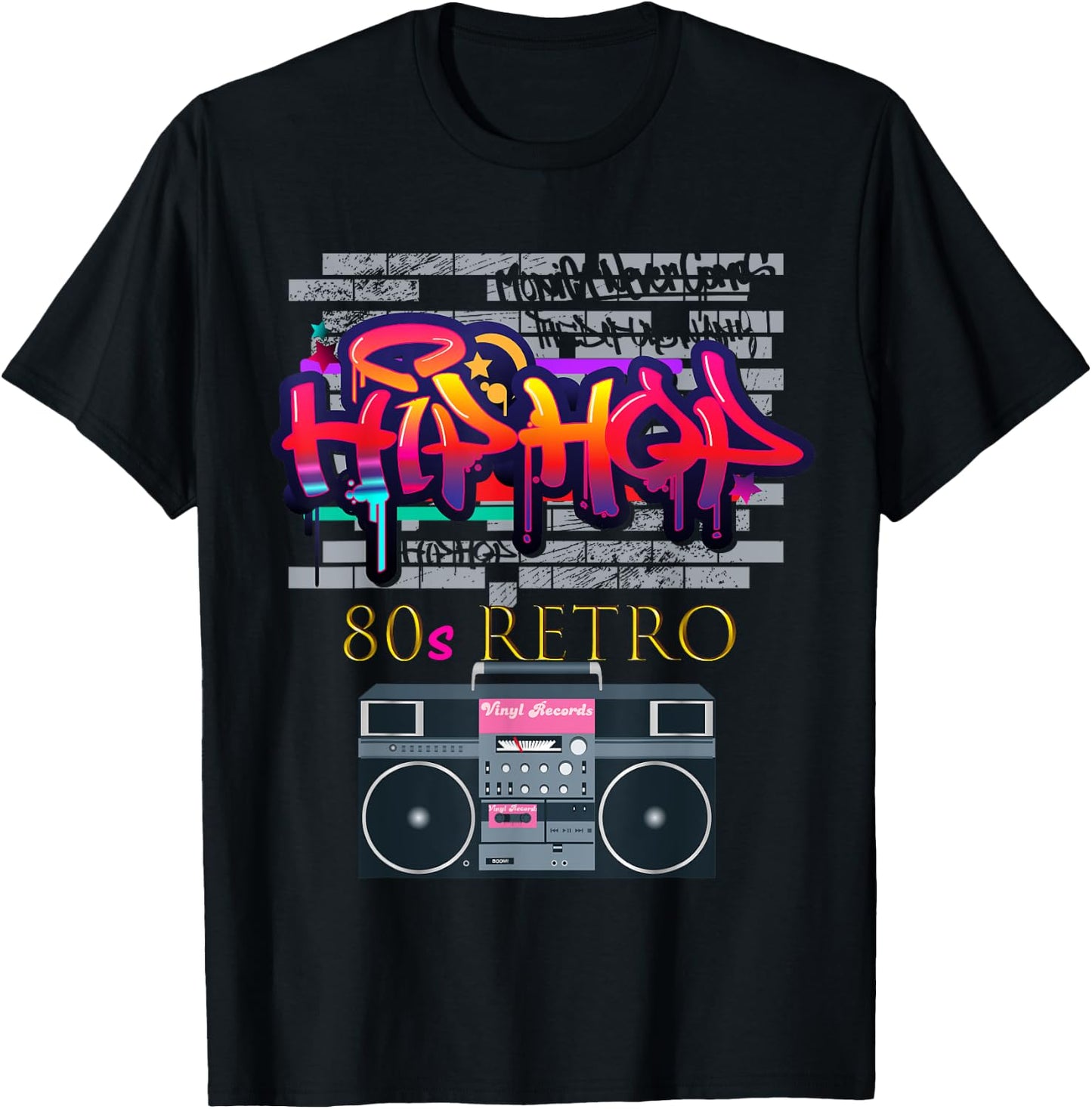 Women CUTE: Hip Hop 80s Costume Shirt Party Outfit Gift T-Shirt - T-Shirt | Black