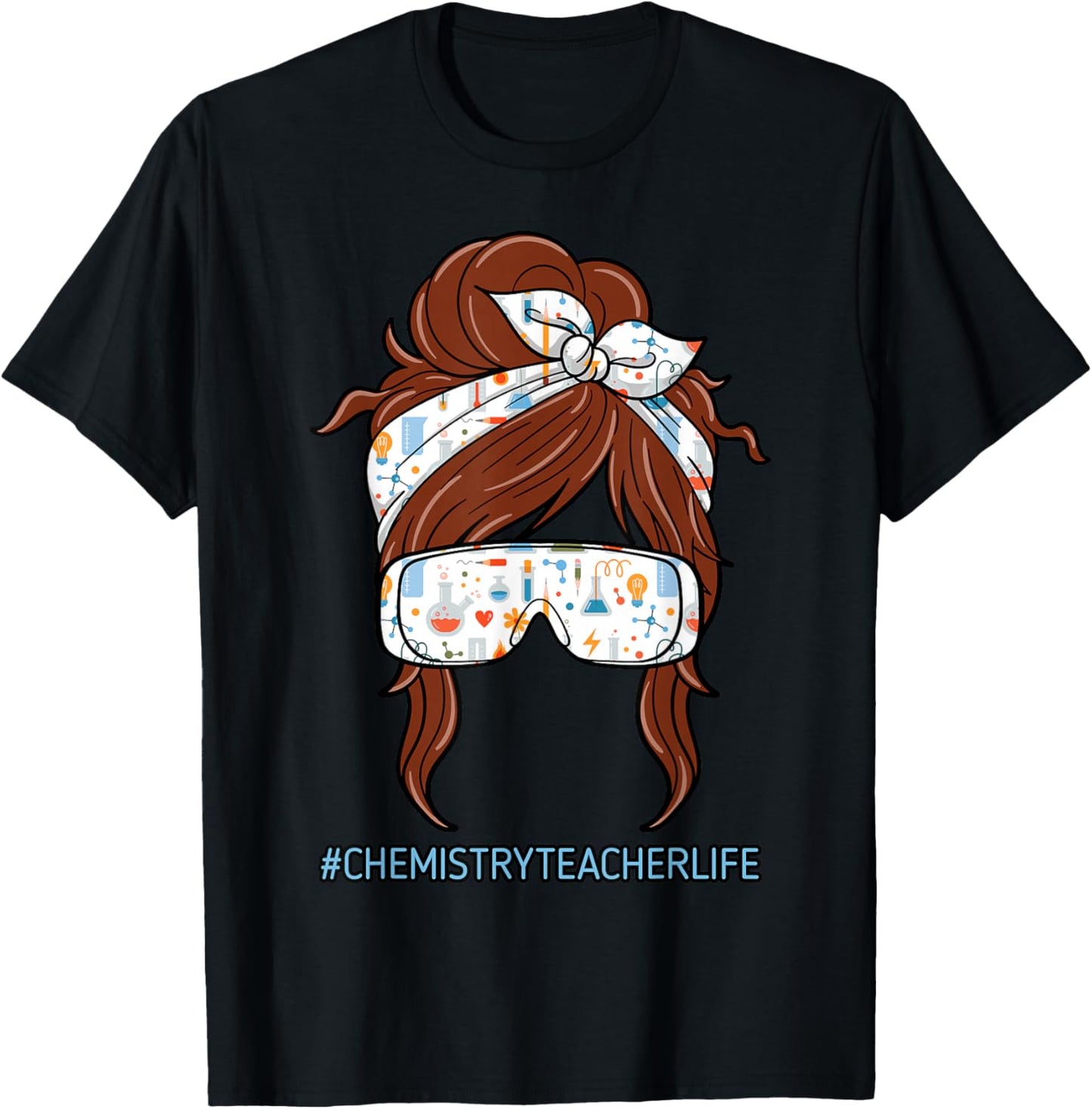 Chemistry Teacher Chemist Instructor Chemical Tubes Lab T-Shirt - T-Shirt | Black
