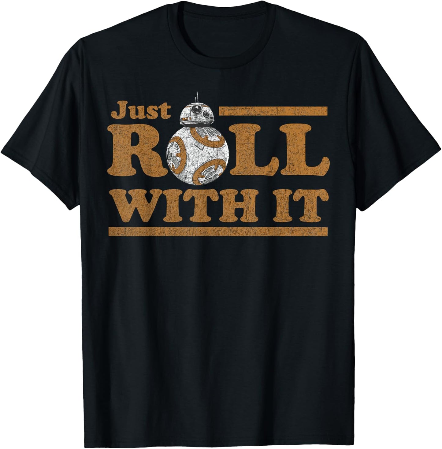 Star Wars Last Jedi Retro Just Roll BB-8 Graphic T-Shirt - T-Shirt | Black
