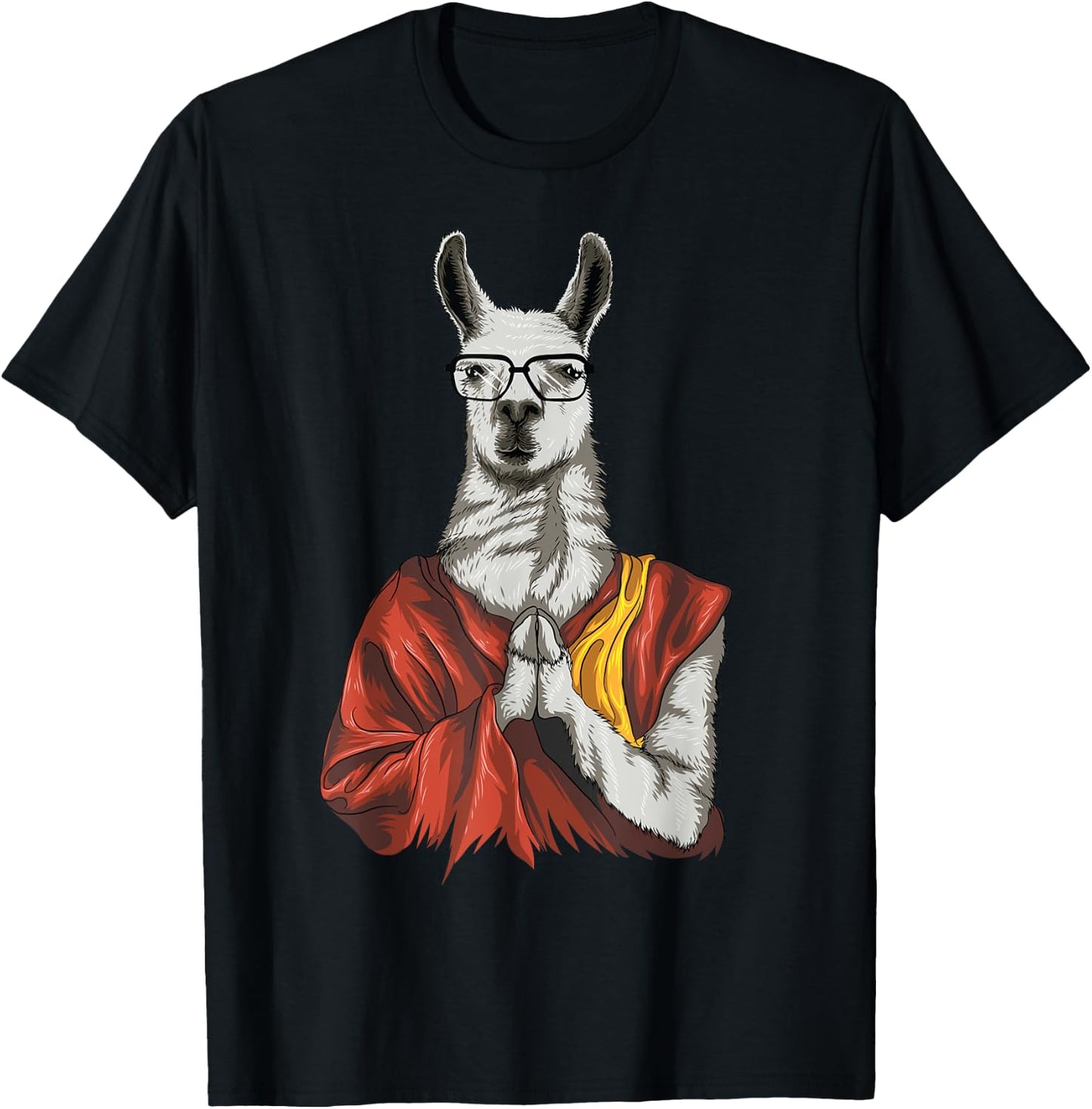 Dalai Lama Dali Llama Shirt | Cute Meditation Funny Gift T-Shirt - T-Shirt | Black
