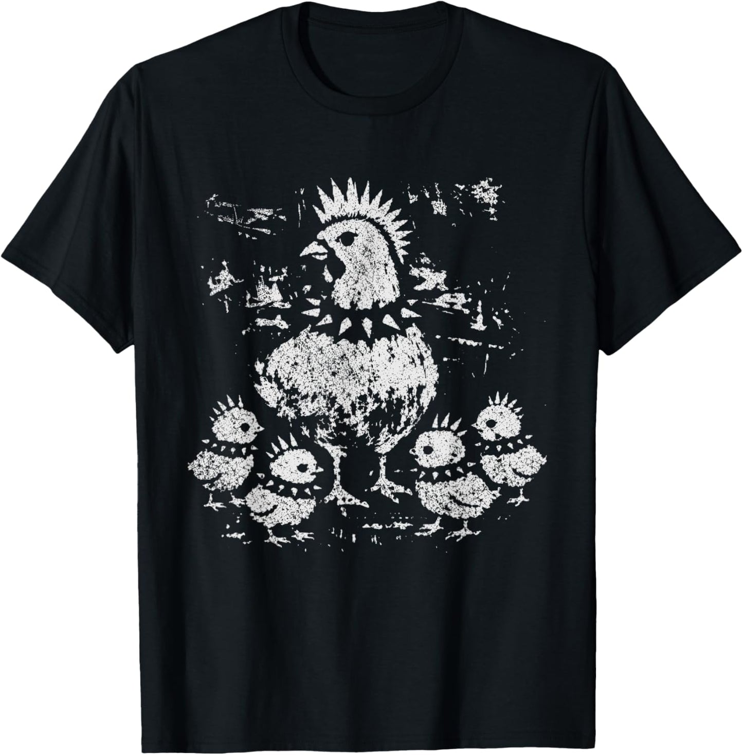 Punk Chicken Grunge Rebel Chicken Punk Rock Music T-Shirt - T-Shirt | Black