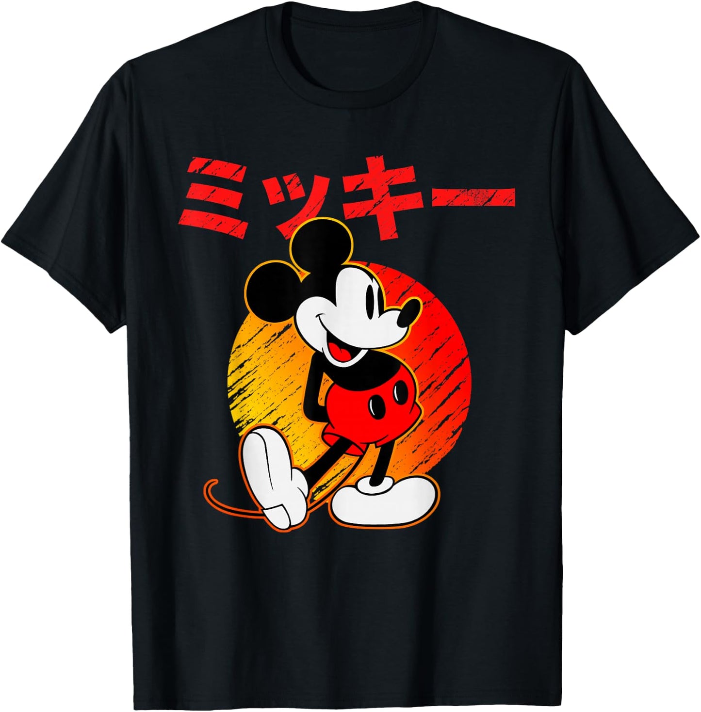 Disney - Mickey Mouse Katakana T-Shirt - T-Shirt | Black