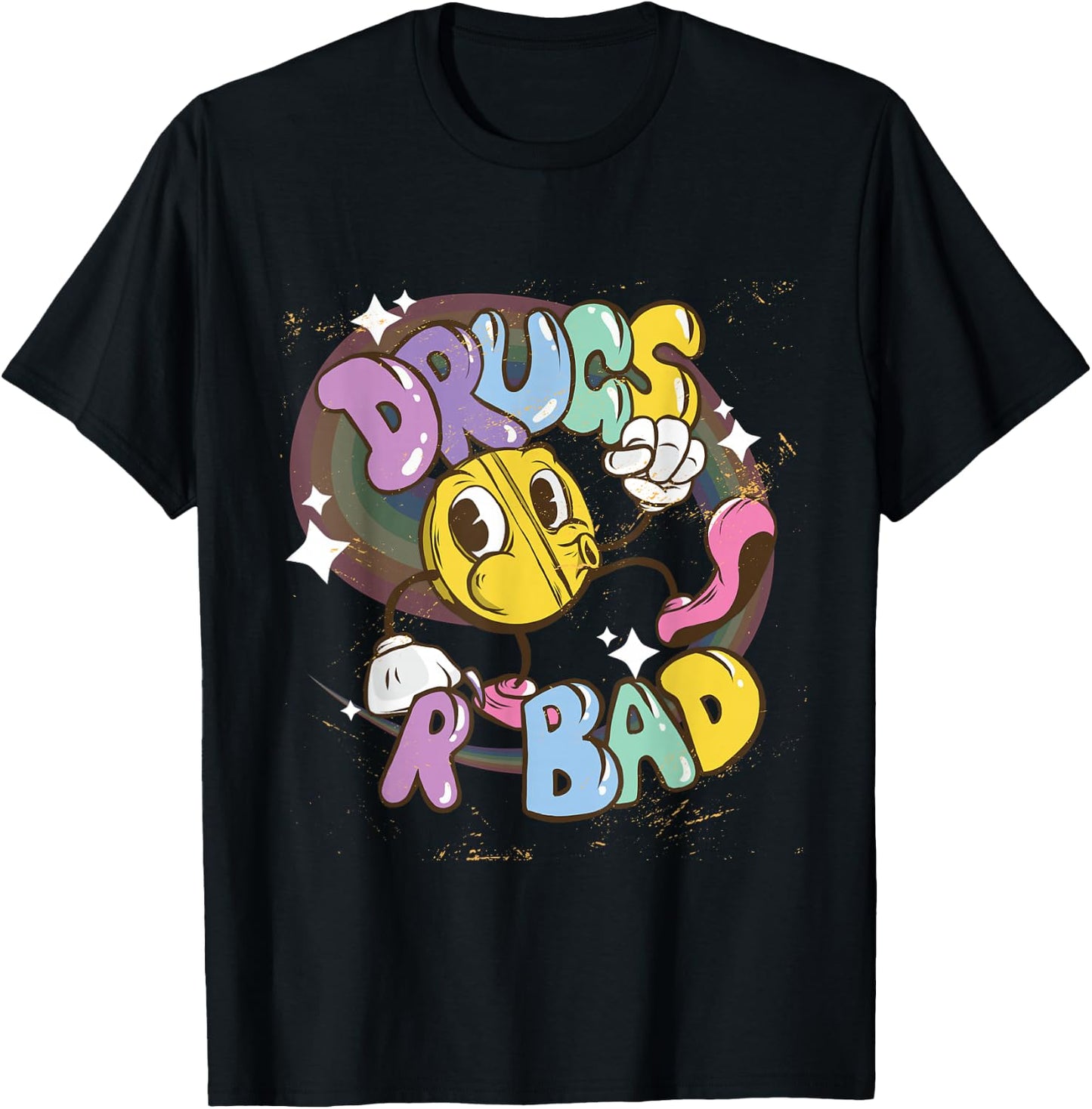 Drugs are Bad - Funny Graphic T-Shirt - T-Shirt | Black