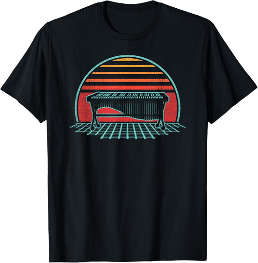 Marimba Retro Vintage 80s Style Player Musician Gift T-Shirt - T-Shirt | Black