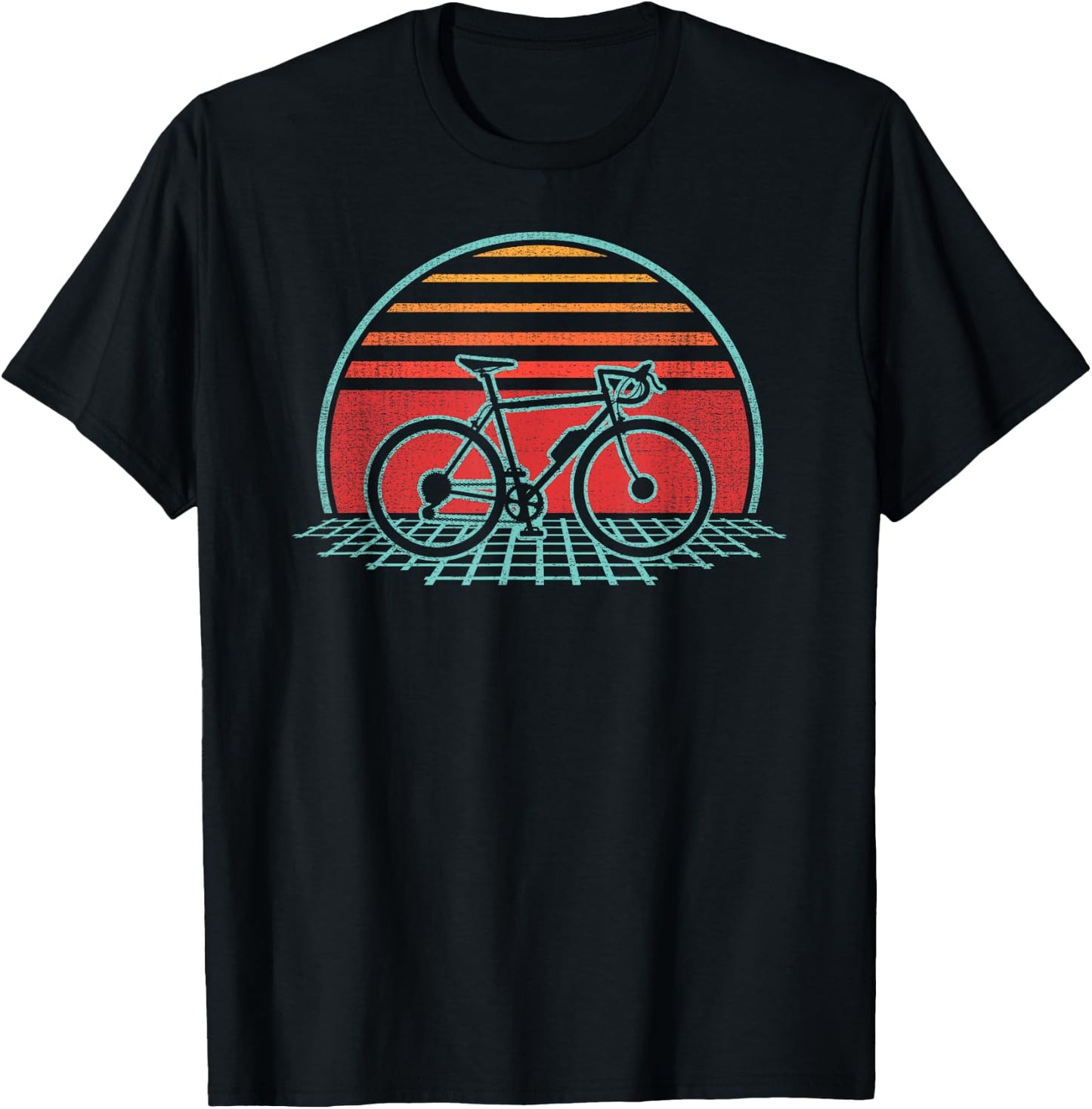 Bicycle Retro Vintage Cycling 70s 80s Style Gift T-Shirt - T-Shirt | Black