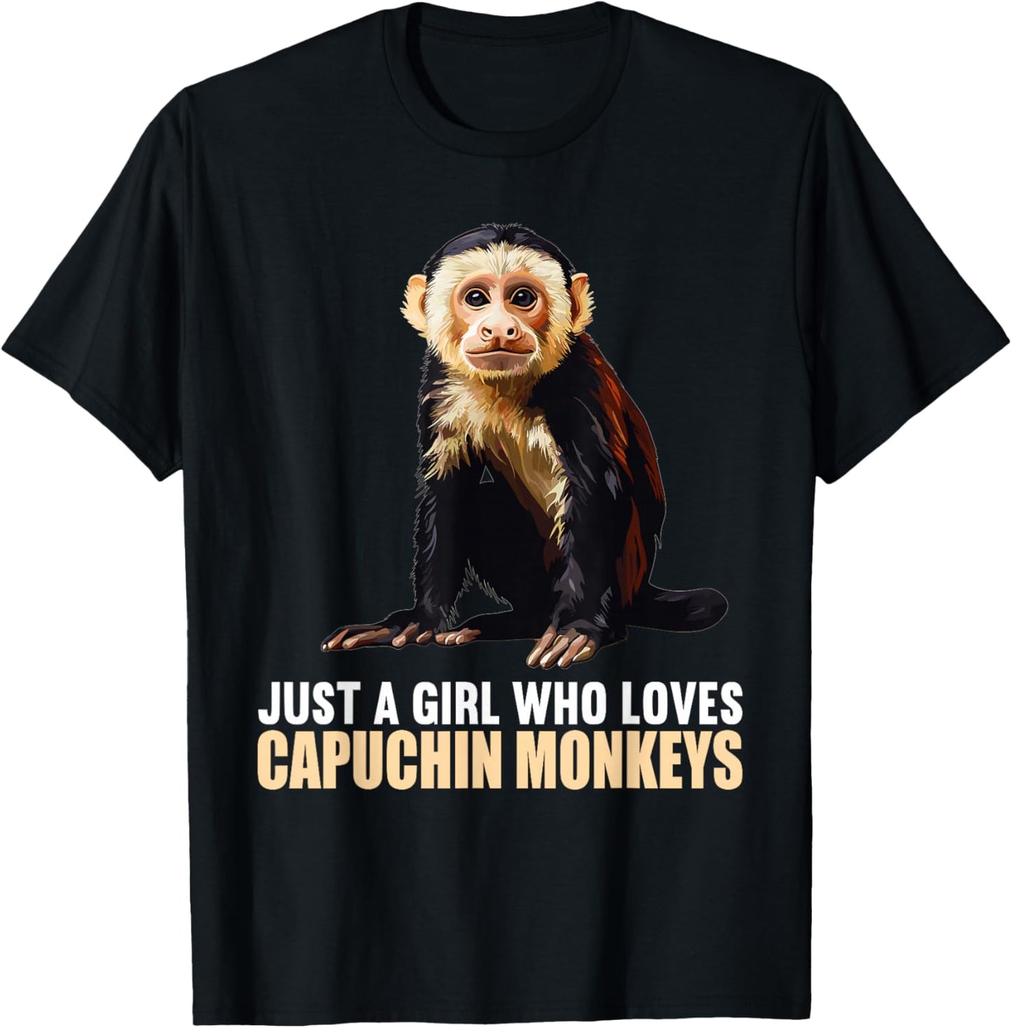Capuchin Monkeys Capuchin Monkey T-Shirt - T-Shirt | Black