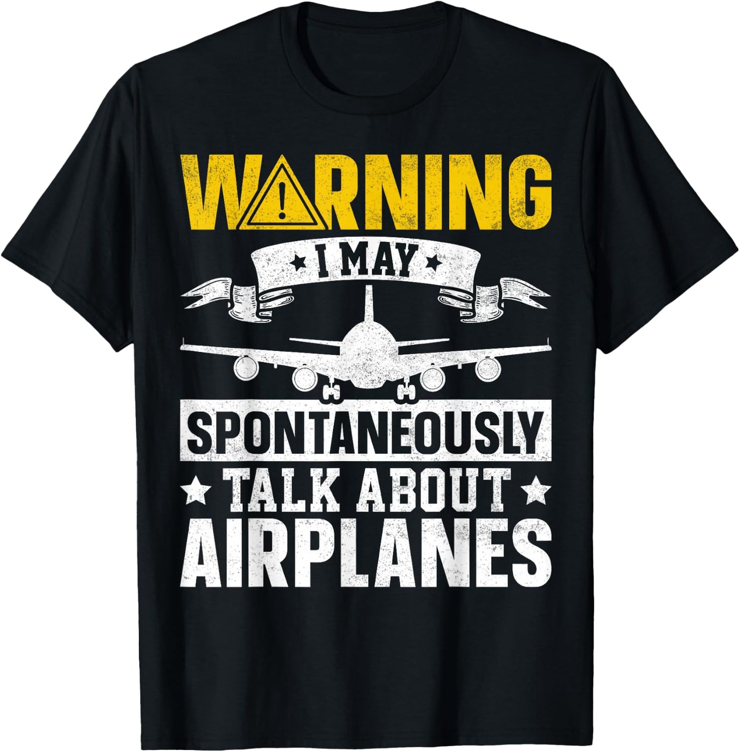 I May Talk About Airplanes - Funny Pilot & Aviation Airplane T-Shirt - T-Shirt | Black