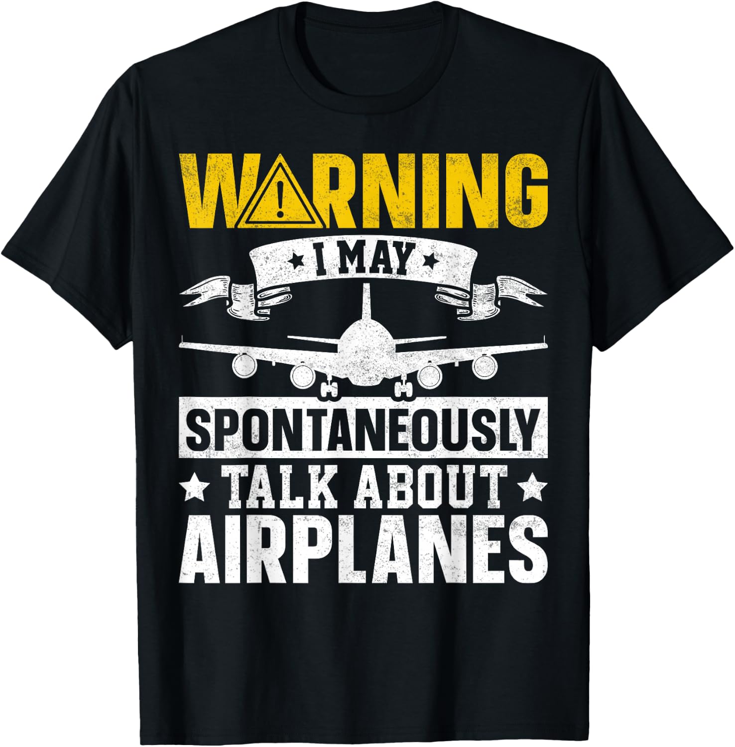 I May Talk About Airplanes - Funny Pilot & Aviation Airplane T-Shirt - T-Shirt | Black