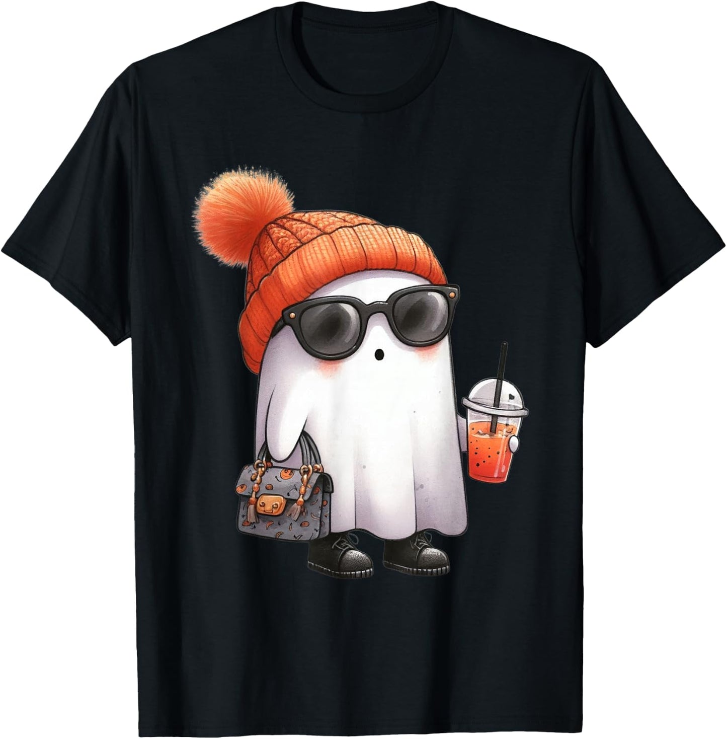 Ghost Halloween Party Costume Kids T-Shirt - T-Shirt | Black