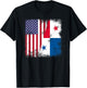 Half Panamanian Flag | Vintage Panama USA Gift T-Shirt - T-Shirt | Black