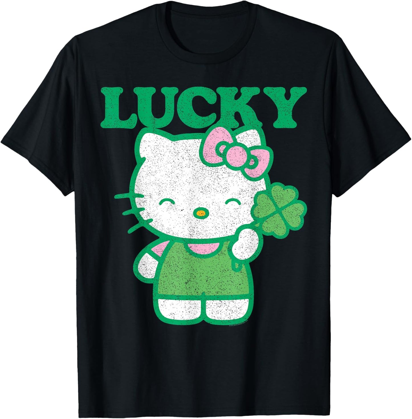 Hello Kitty Lucky Clover Shirt T-Shirt - T-Shirt | Black