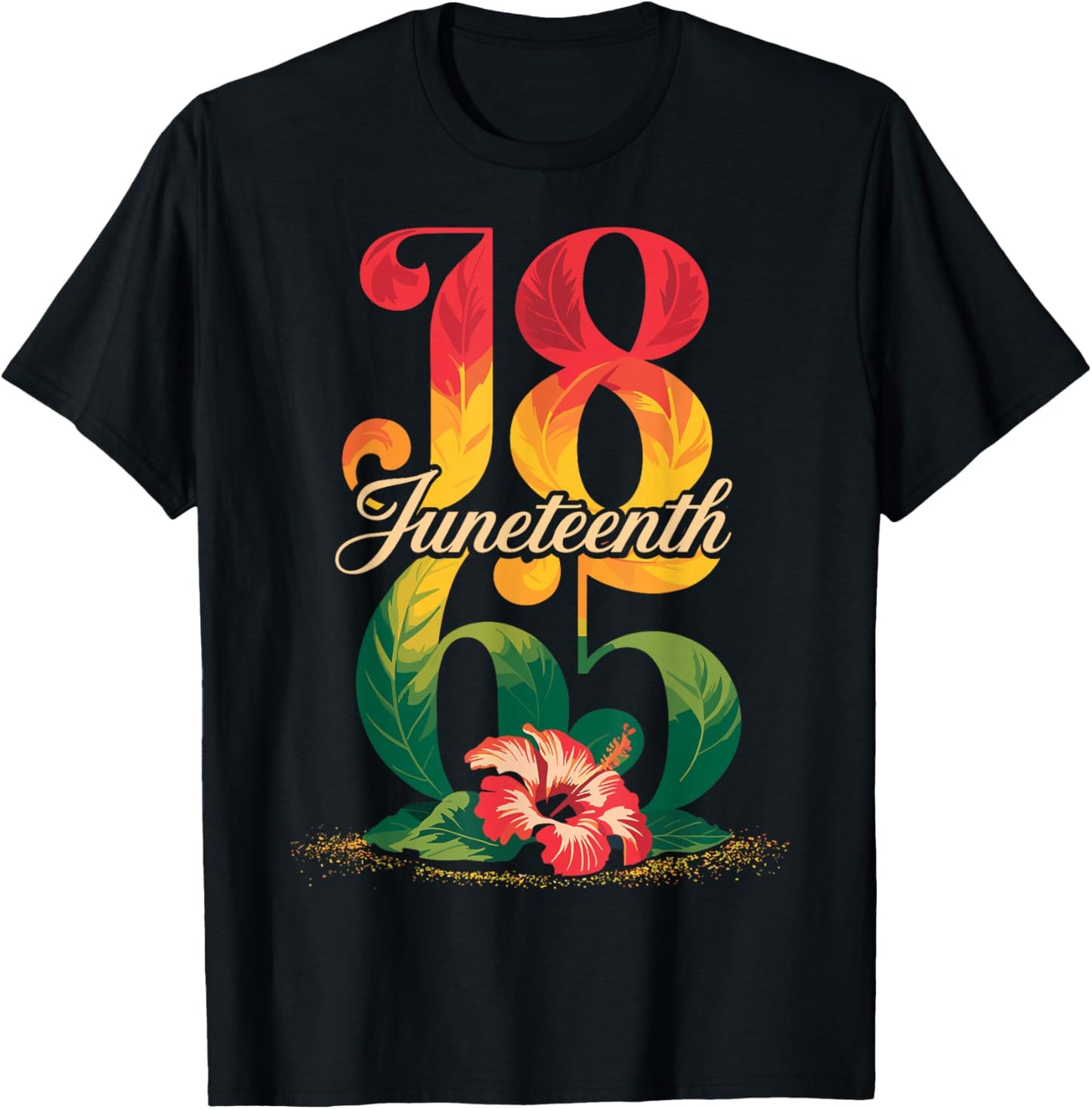 Juneteenth Black Women Flower Graphic Juneteenth 1865 Women T-Shirt - T-Shirt | Black
