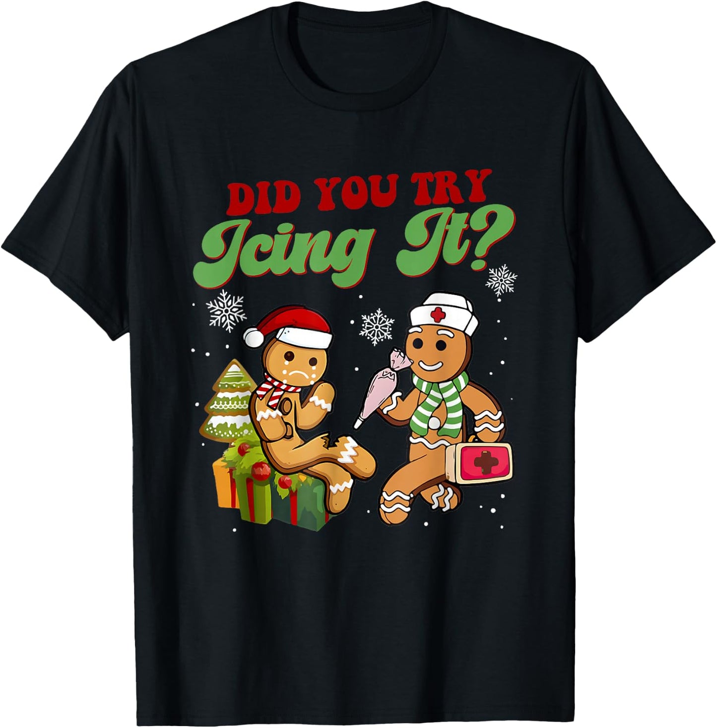 Ginger Cookies Did You Try Jcing It Christmas T-Shirt - T-Shirt | Black