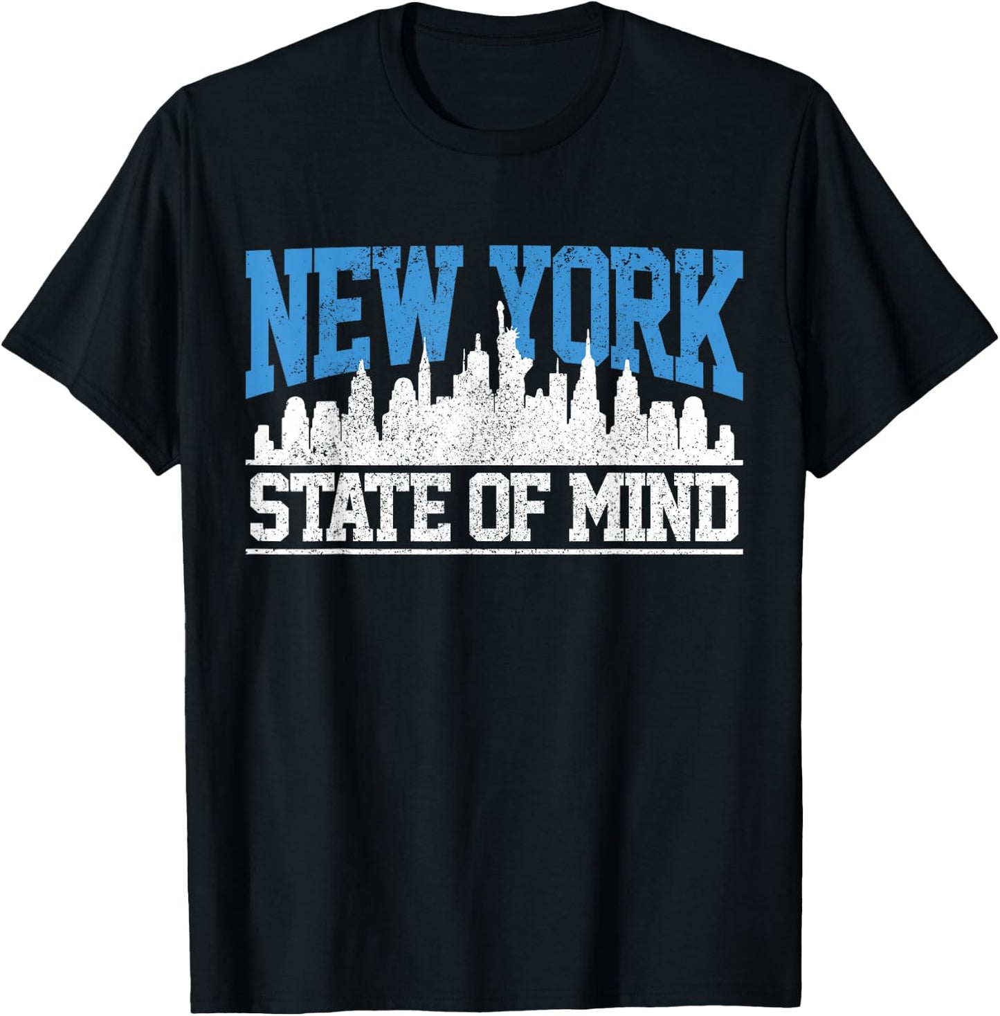 New York City Skyline NYC NY USA America Souvenir Gift T-Shirt - T-Shirt | Black