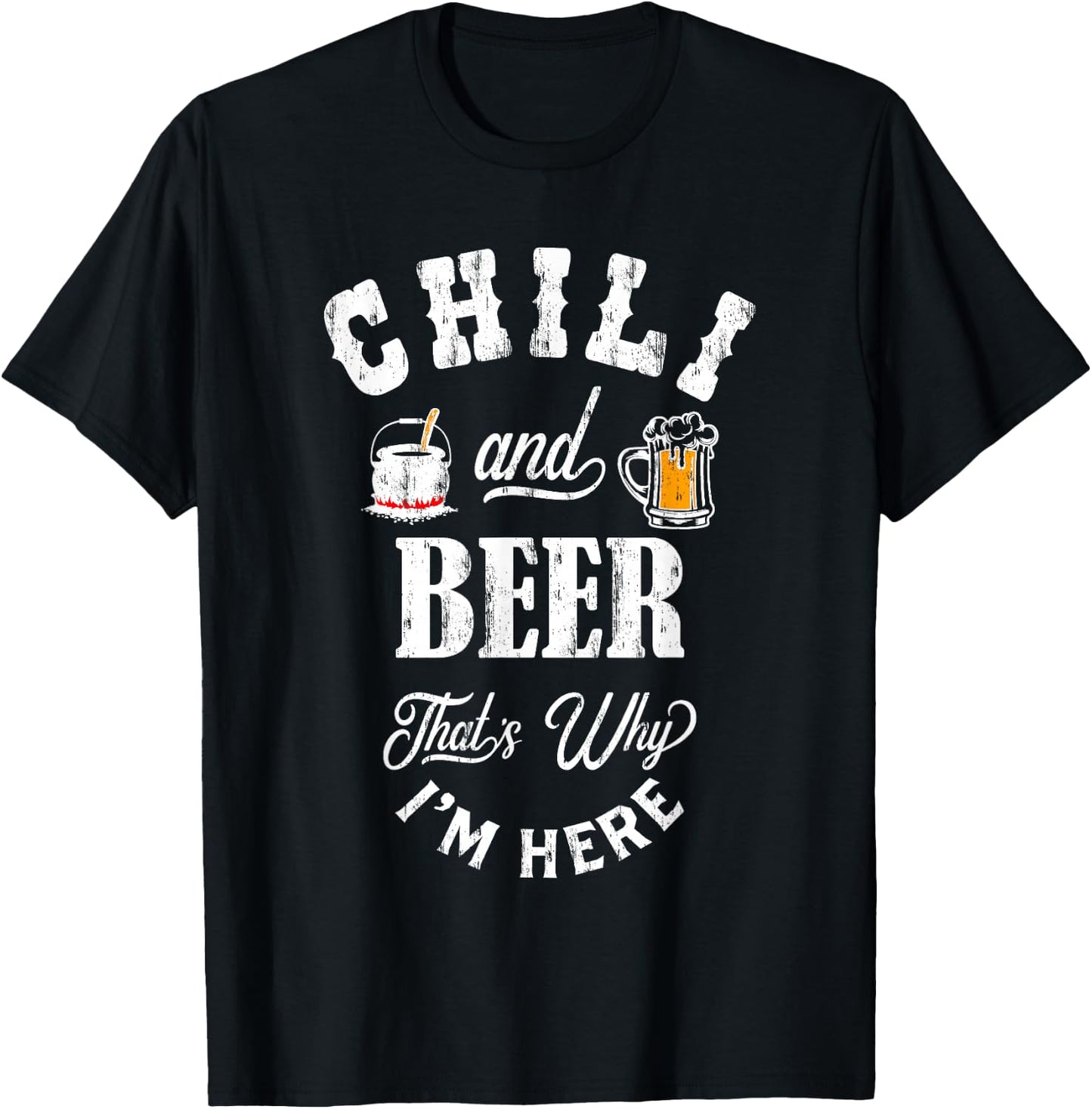 Chili Cookoff Funny Chili and Beer Gift T-Shirt - T-Shirt | Black