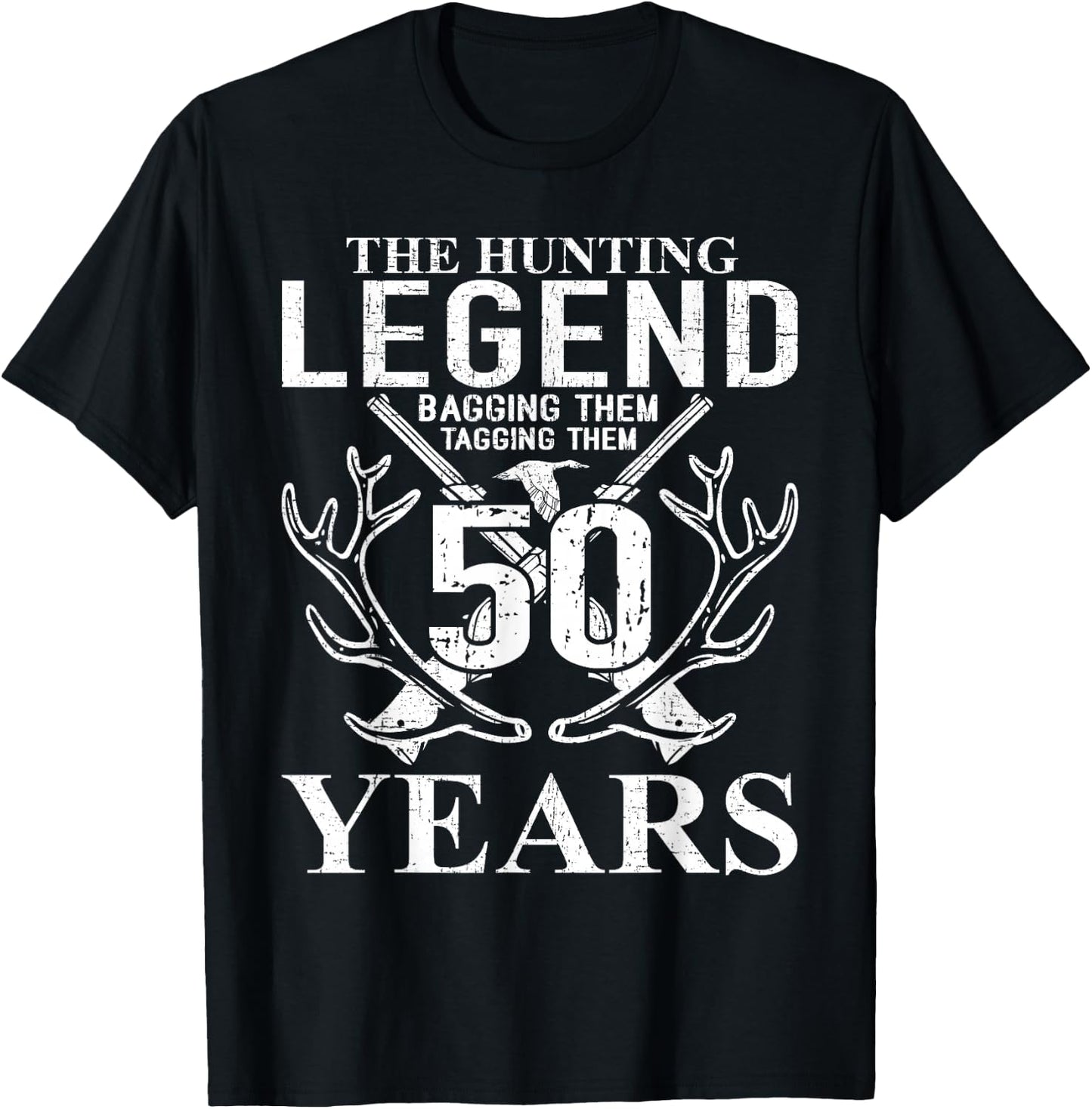 The Hunting Legend 50 years Hunters 50th birthday T-Shirt - T-Shirt | Black