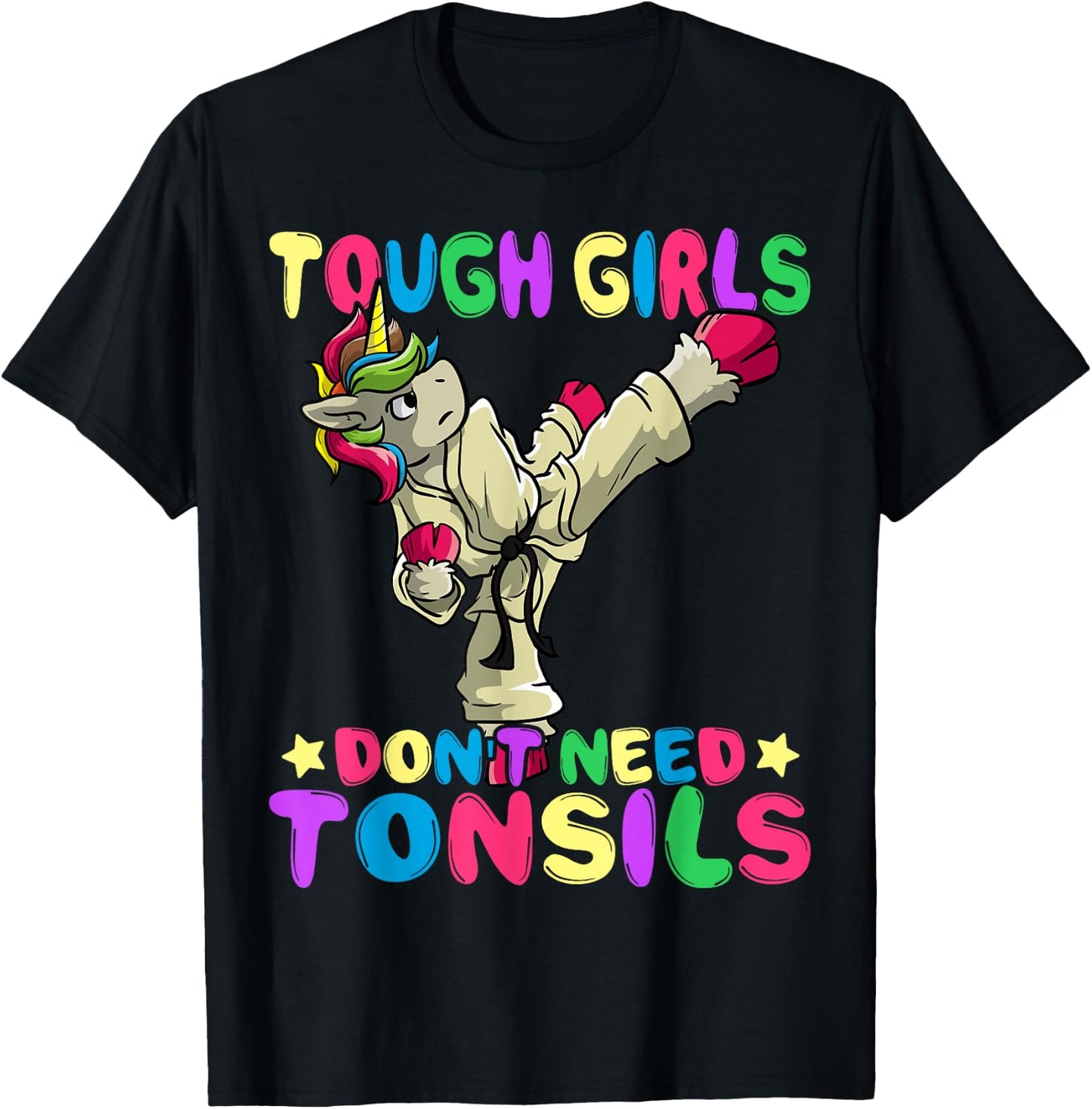 Tough Girls Don't Need Tonsils Removal Surgery Recovery gift T-Shirt - T-Shirt | Black