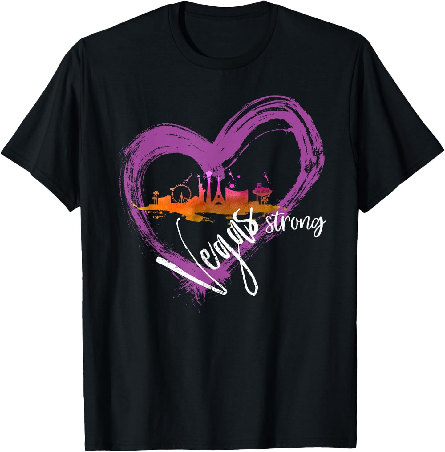 Welcome to Las Vegas the Fabulous City Vegas Strong T-Shirt - T-Shirt | Black