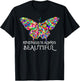 Kindness is Always Beautiful Butterfly T-Shirt - T-Shirt | Black