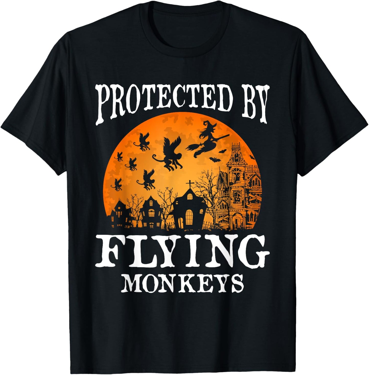 Protected by Flying Monkeys Party T-Shirt - T-Shirt | Black