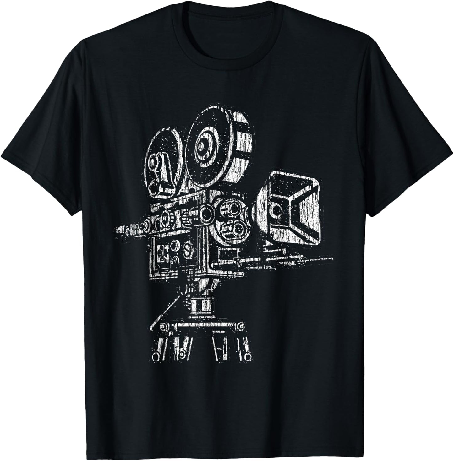 Film Lover Vintage 35mm 70mm Movie Camera T-Shirt - T-Shirt | Black