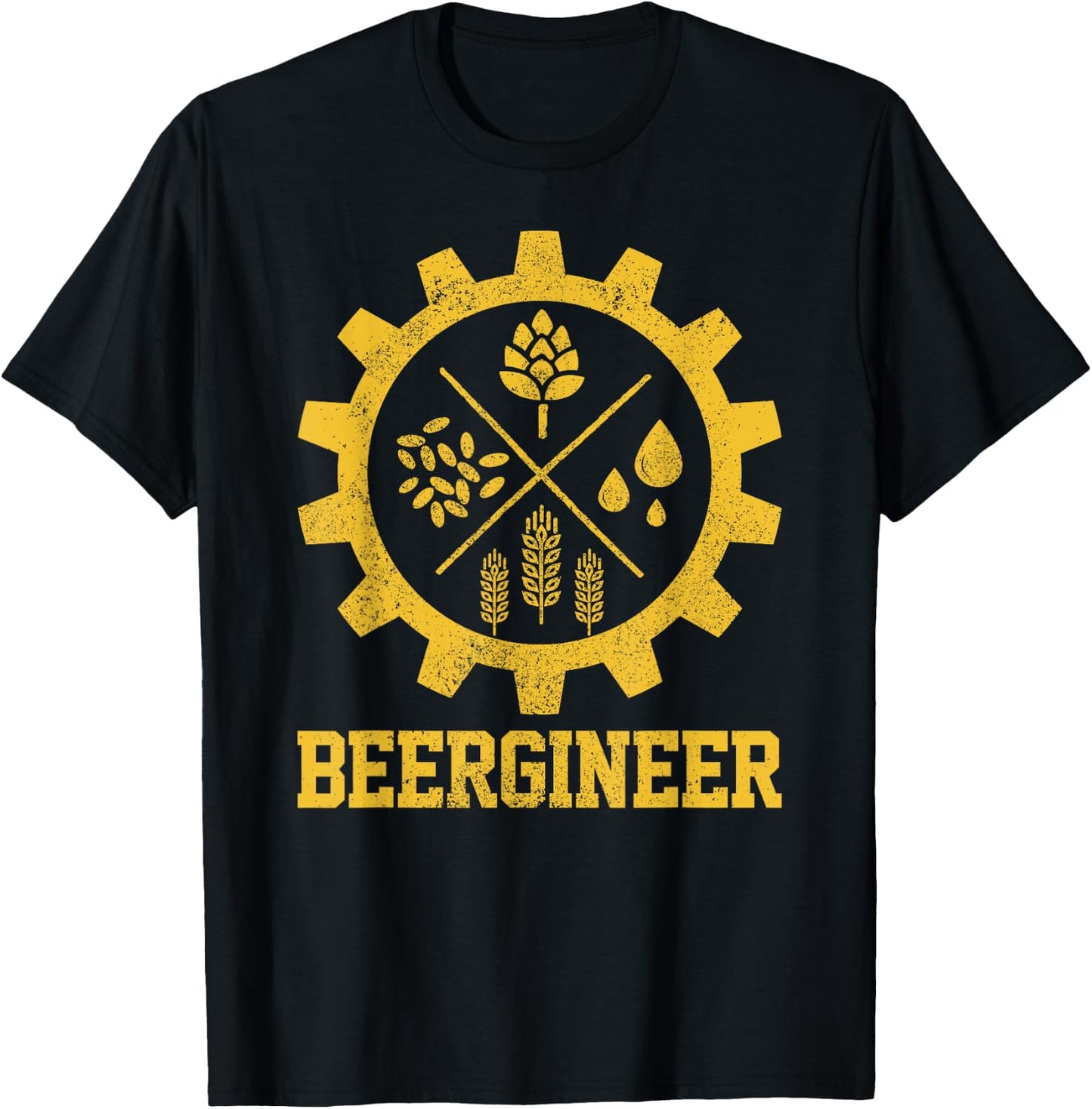 Beergineer Homebrew Home Brewing Craft Beer Brewer Gift T-Shirt - T-Shirt | Black