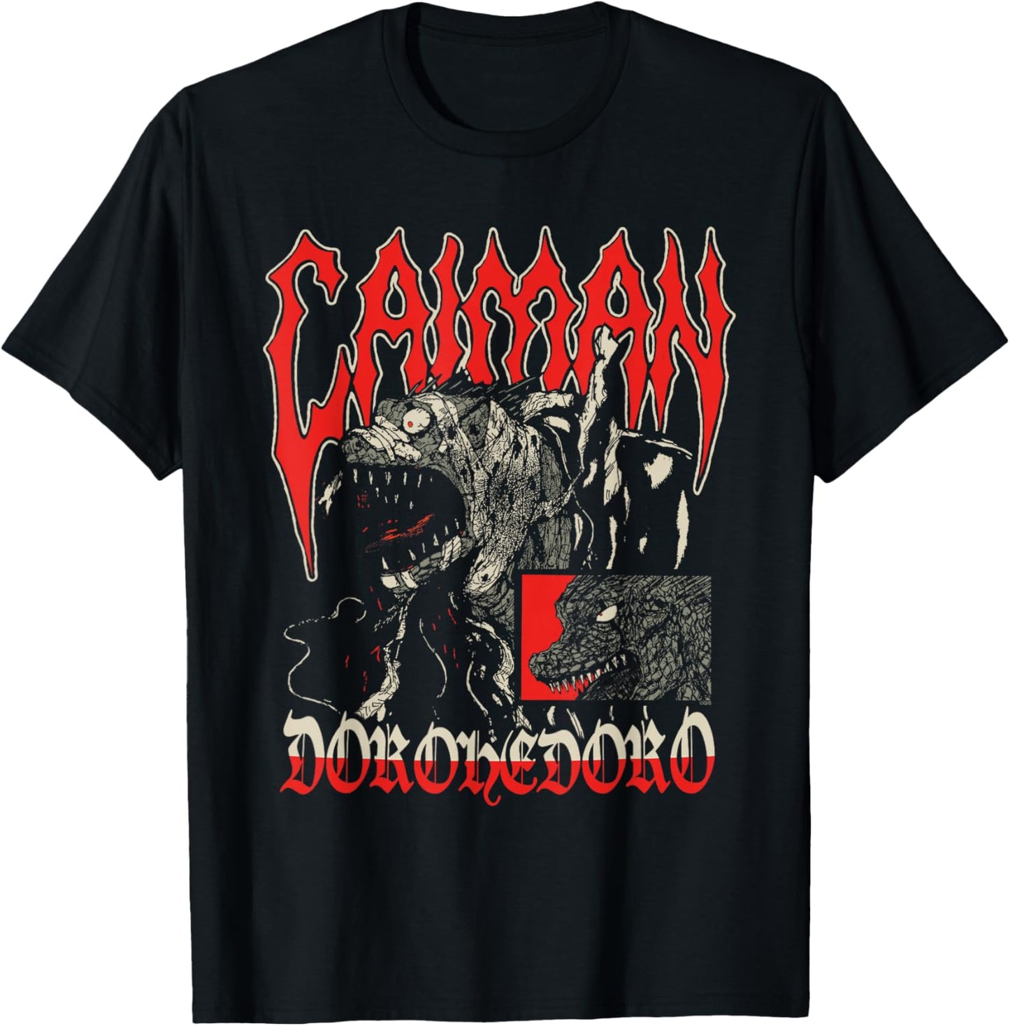 Caiman Scream Poses Anime Manga T-Shirt - T-Shirt | Black
