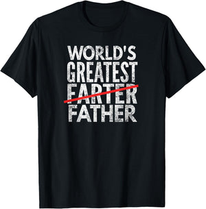 World's Greatest Farter Crossed Out, Father T-Shirt - T-Shirt | Black