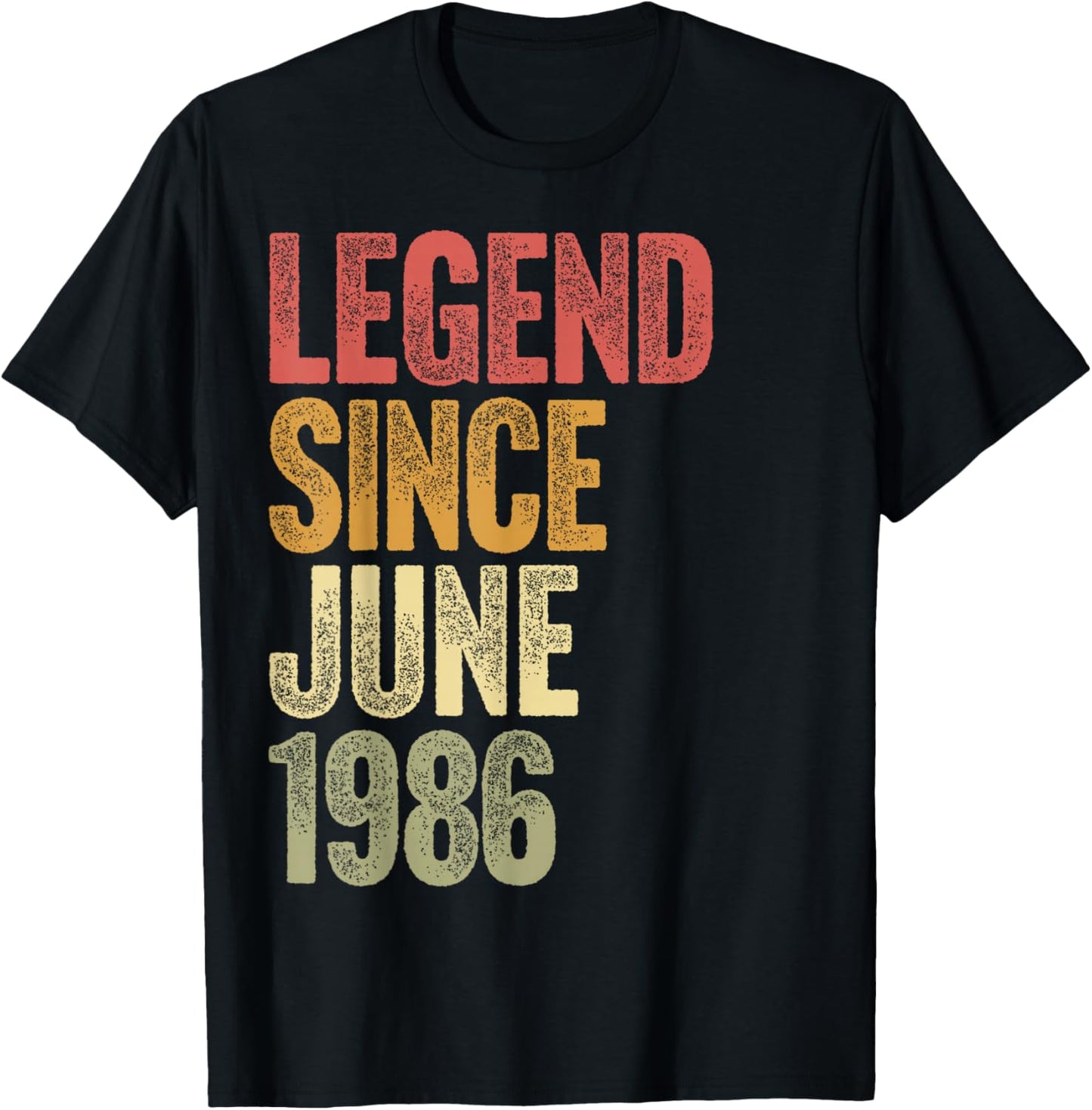 40 Year Old Legend Since June 1986 Retro 40th Birthday T-Shirt - T-Shirt | Black