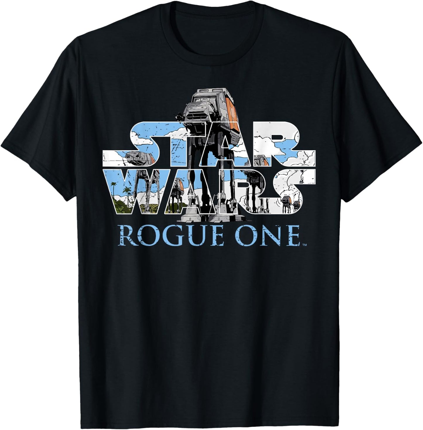 Star Wars Rogue One AT-AT Title Logo T-Shirt - T-Shirt | Black